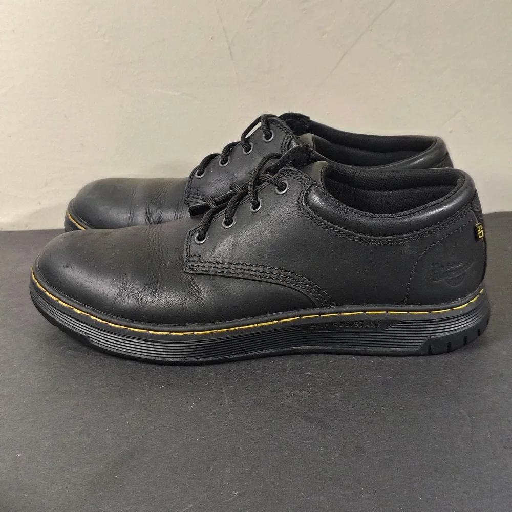 Dr Martens Culvert ST Mens 9 Black Leather Steel Toe Slip Resistant Work Shoes